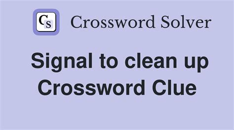 cleans up crossword clue